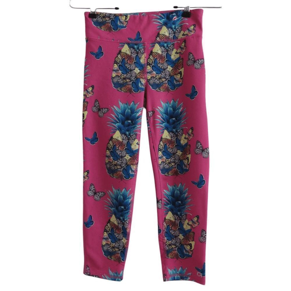 Girl's GAP FIT‎ Dry Pineapple and Butterfly cropped capri leggings XL